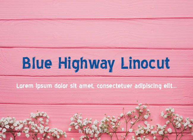 Blue Highway Linocut example